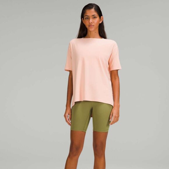 Lululemon Back in Action Short Sleeve T-Shirt *Nulu Peach Satin, Size 4 Like New - Picture 17 of 17